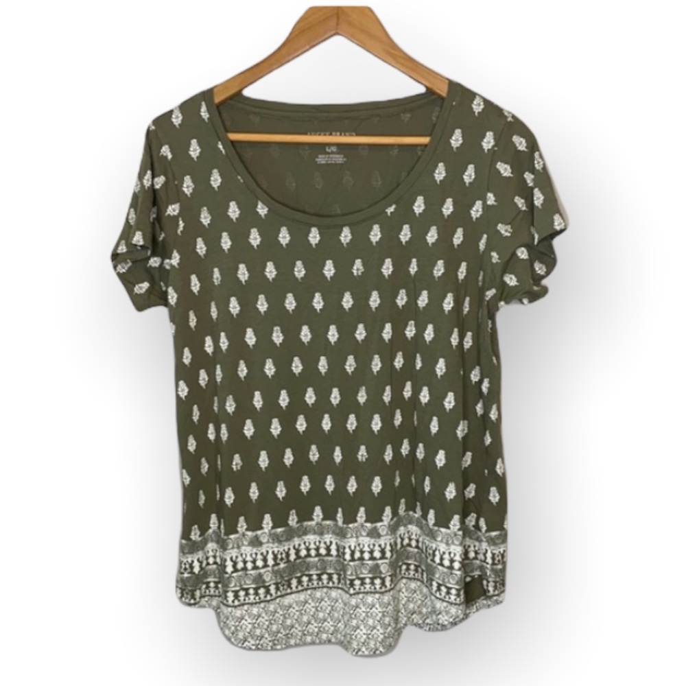 Lucky Brand Olive Green Top